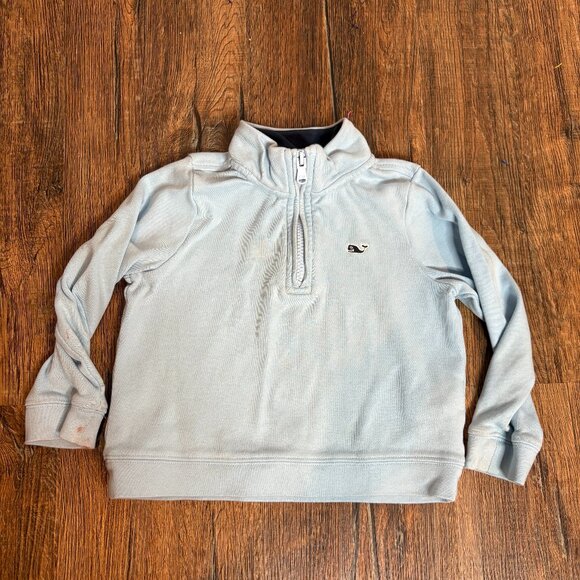 Vineyard Vines light blue toddler half zip pullover - Picture 1 of 4